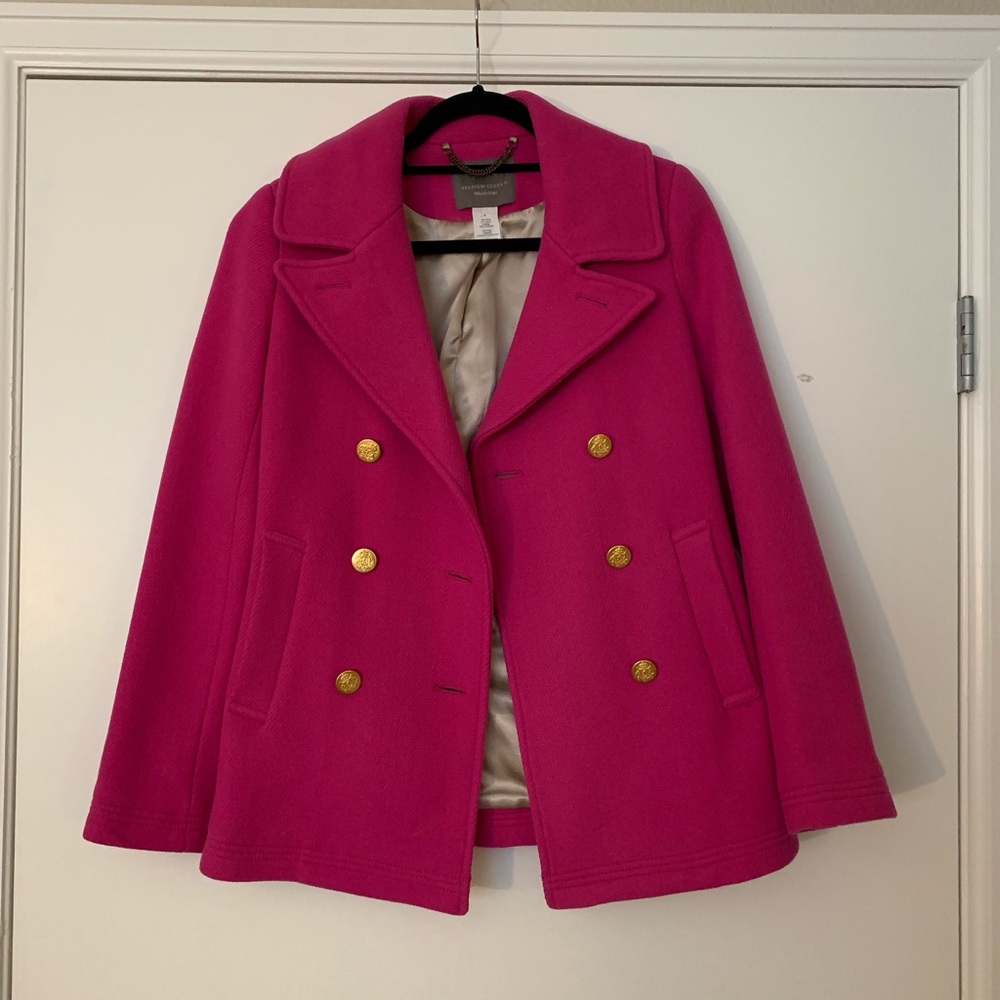 J. Crew Hot Pink Peacoat